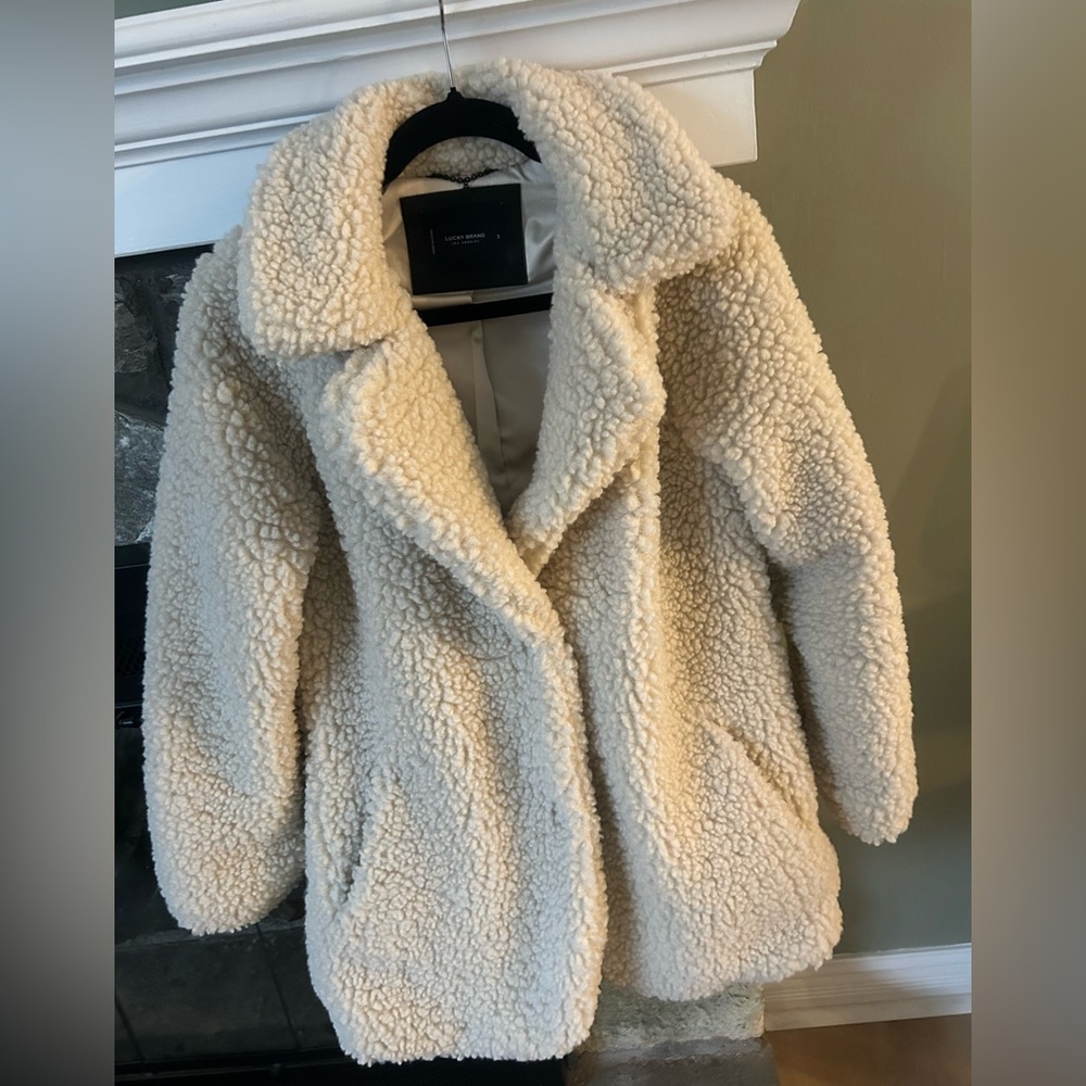Lucky Brand Cream Teddy Jacket